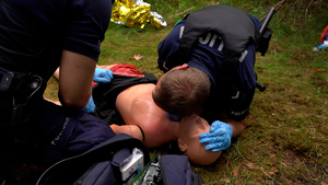 Policjanci podczas zawodów