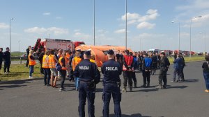 Ćwiczenia służb na włocławskim odcinku autostrady A-1