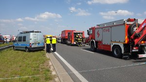 Ćwiczenia służb na włocławskim odcinku autostrady A-1