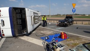 Ćwiczenia służb na włocławskim odcinku autostrady A-1