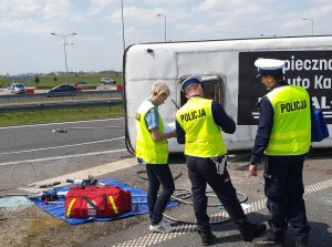 Ćwiczenia służb na włocławskim odcinku autostrady A-1