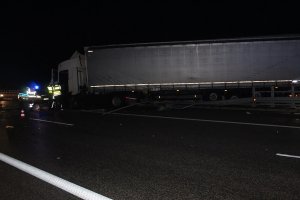 Obsługa zdarzenia przez policjantów na autostradzie A-1