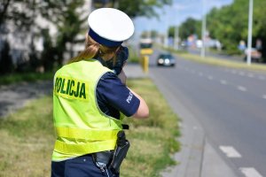 Policjanci podczas działań na drogach włocławskich związanych z prędkością