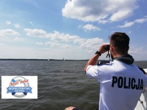 Policjanci z Włocławka podczas zabezpieczenia regat