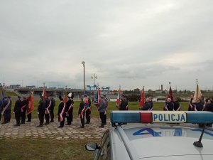 Policjanci podczas zabezpieczenia uroczystości
