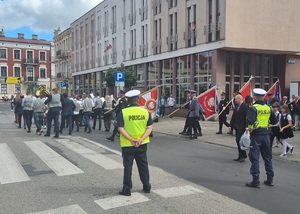 Policjanci podczas uroczystości