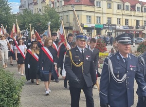 Policjanci podczas uroczystości