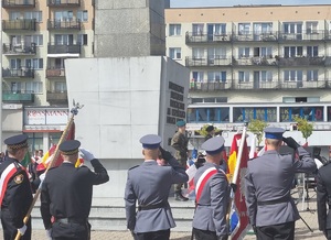 Policjanci podczas uroczystości