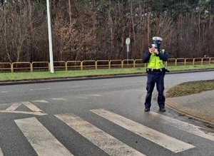 Policjant podczas działan