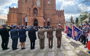 Policjanci podczas uroczystości