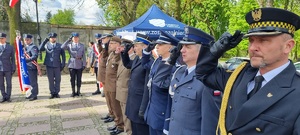 Policjanci podczas uroczystości