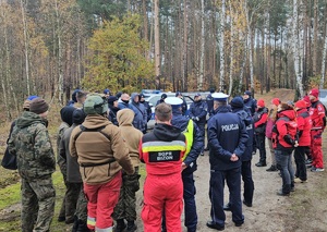 Służby podczas ćwiczeń na terenie leśnym i przywodnym