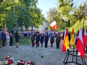 Uroczystości pod pomnikiem z okazji Rocznicy Powstania Warszawskiego