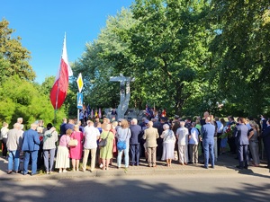 Uroczystości pod pomnikiem z okazji Rocznicy Powstania Warszawskiego