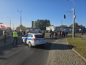 Policjanci podczas uroczystości