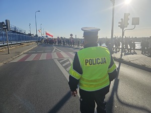 Policjanci podczas uroczystości