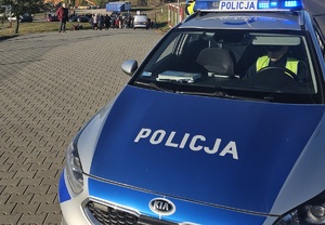 Policjanci podczas uroczystości