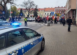 Policjanci podczas uroczystości