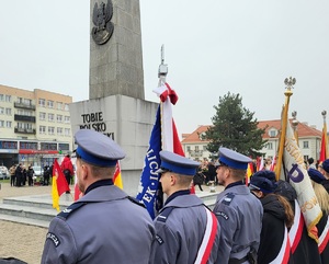 Policjanci podczas uroczystości