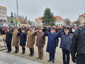 Policjanci podczas uroczystości