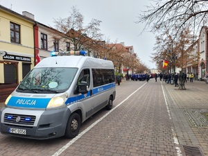 Policjanci podczas uroczystości