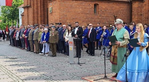 Policjanci podczas uroczystości